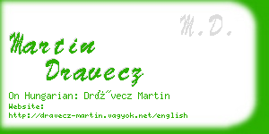 martin dravecz business card